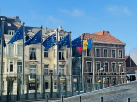 Drapelul R. M. la loc de cinste la Bruxelles: Motivul pentru care tricolorul a fost arborat lângă drapelul UE